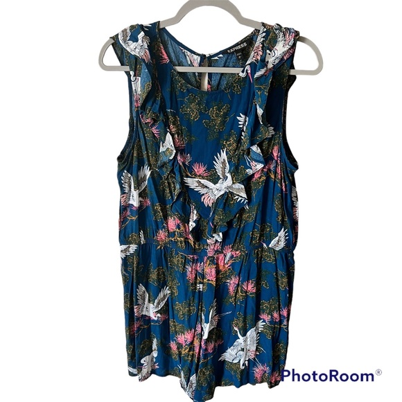 Express Pants - Express Floral Romper Womens Size L